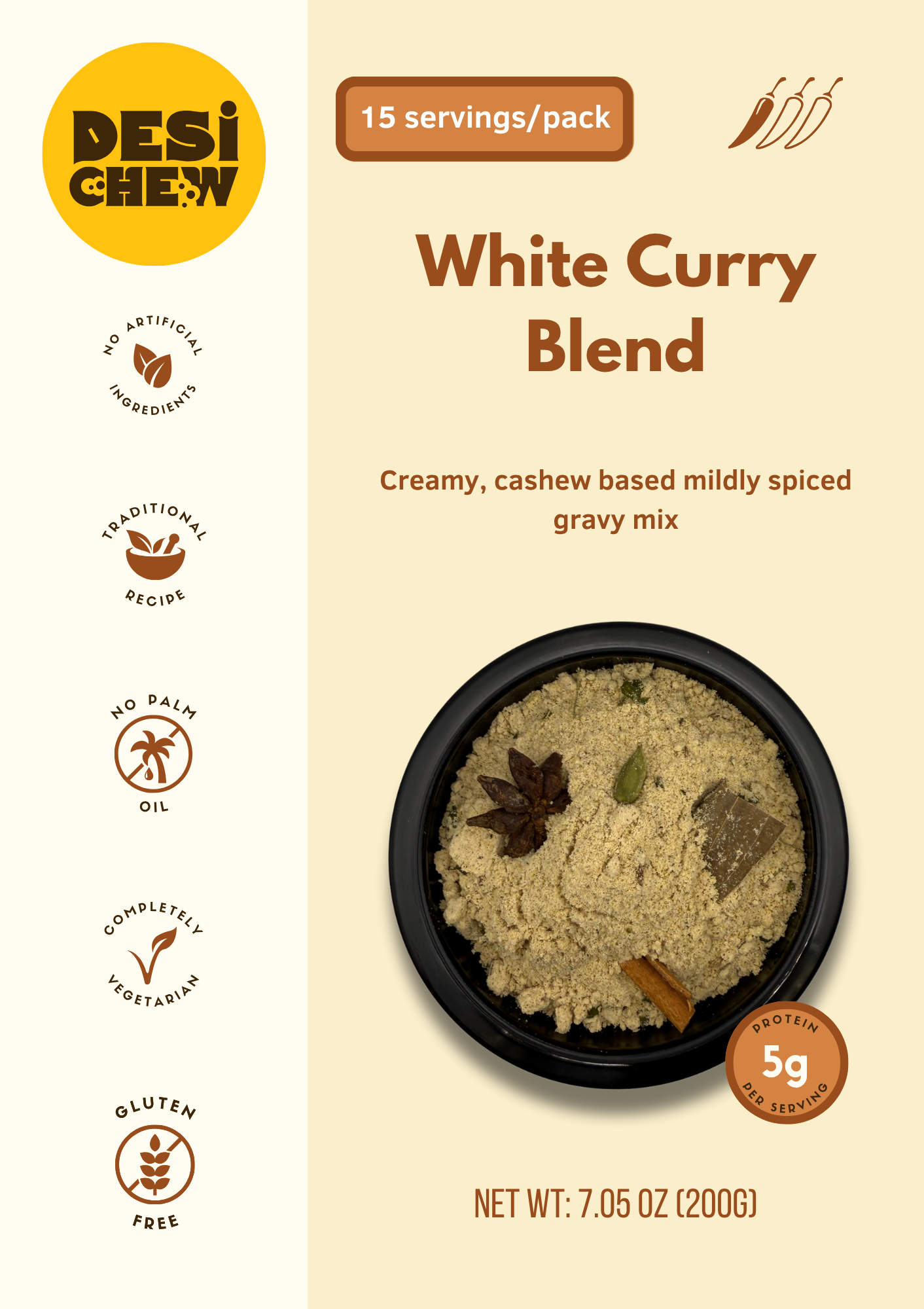 White Curry Blend, Cashew base for curries
