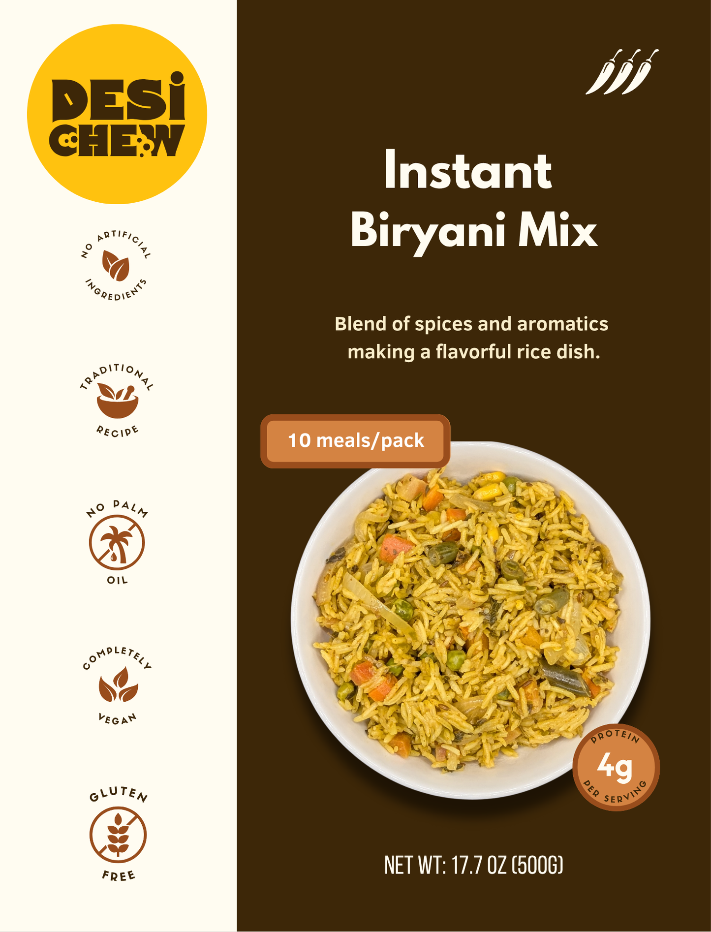 Instant Biryani Mix, Ready to pressure cook