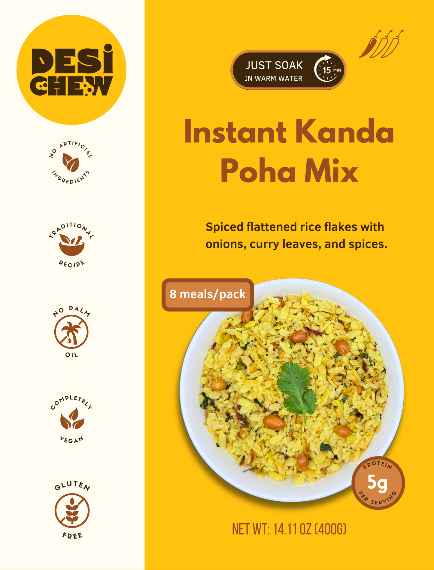 Instant Kanda Poha Mix, Just add water
