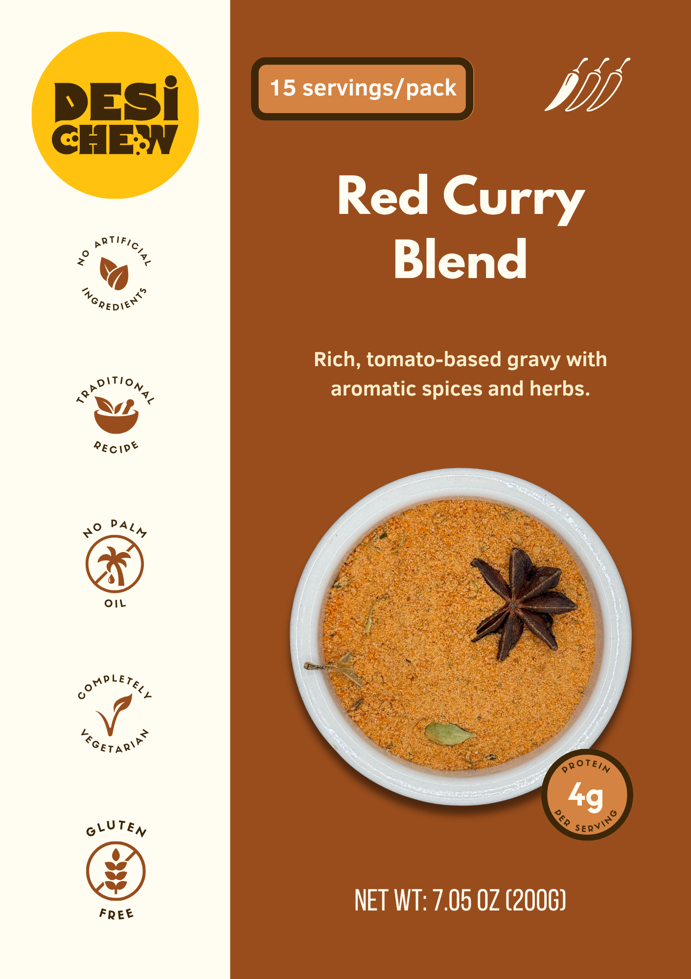Red Curry Blend, Tomato base for curries