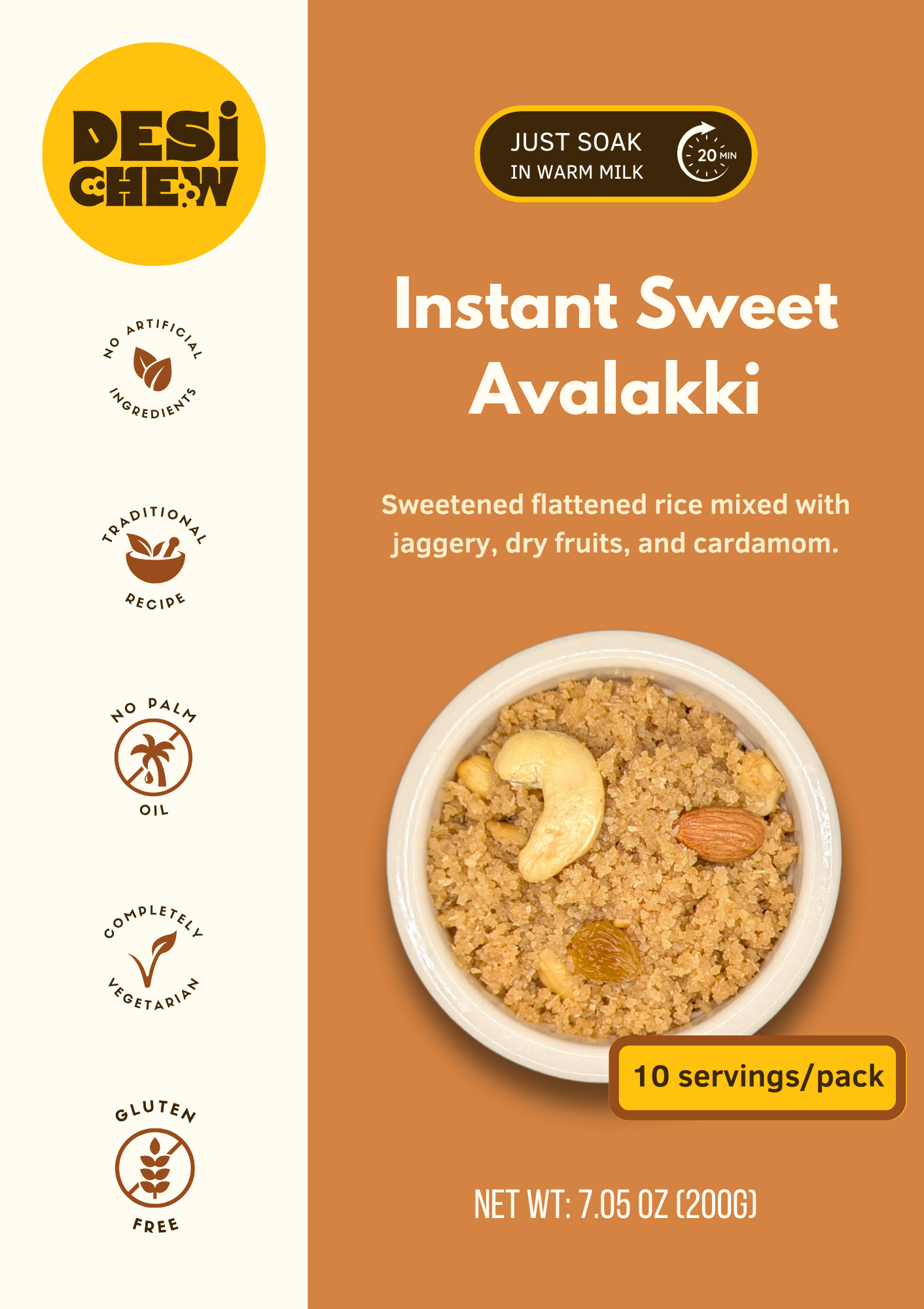 Instant Sweet Avalakki Mix, Just add warm milk