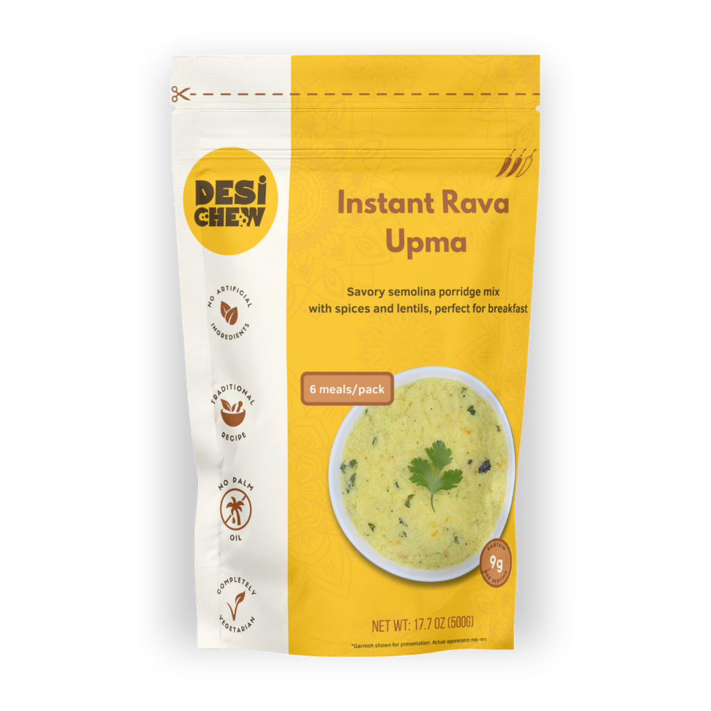Instant Rava Upma Mix, Just add to boiling water, 6 meals/pack