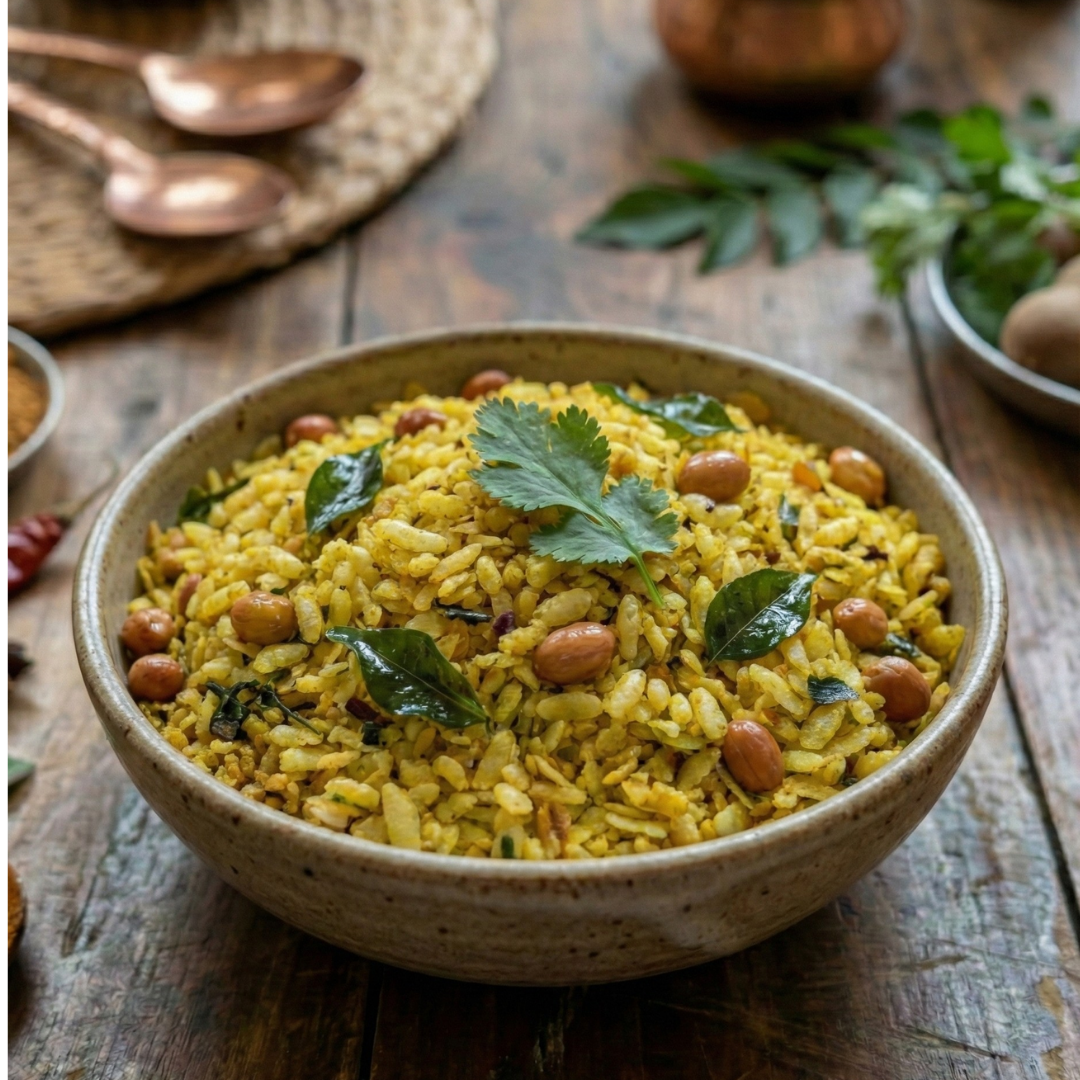 Instant Kanda Poha Mix, Just add water, Perfect for Camping, 8 meals/pack