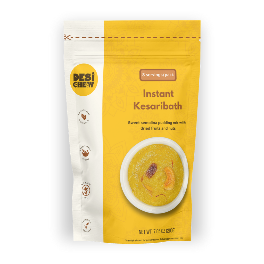 Instant Kesari Bath Mix, Cook with water for 5 minutes, 8 servings/pack