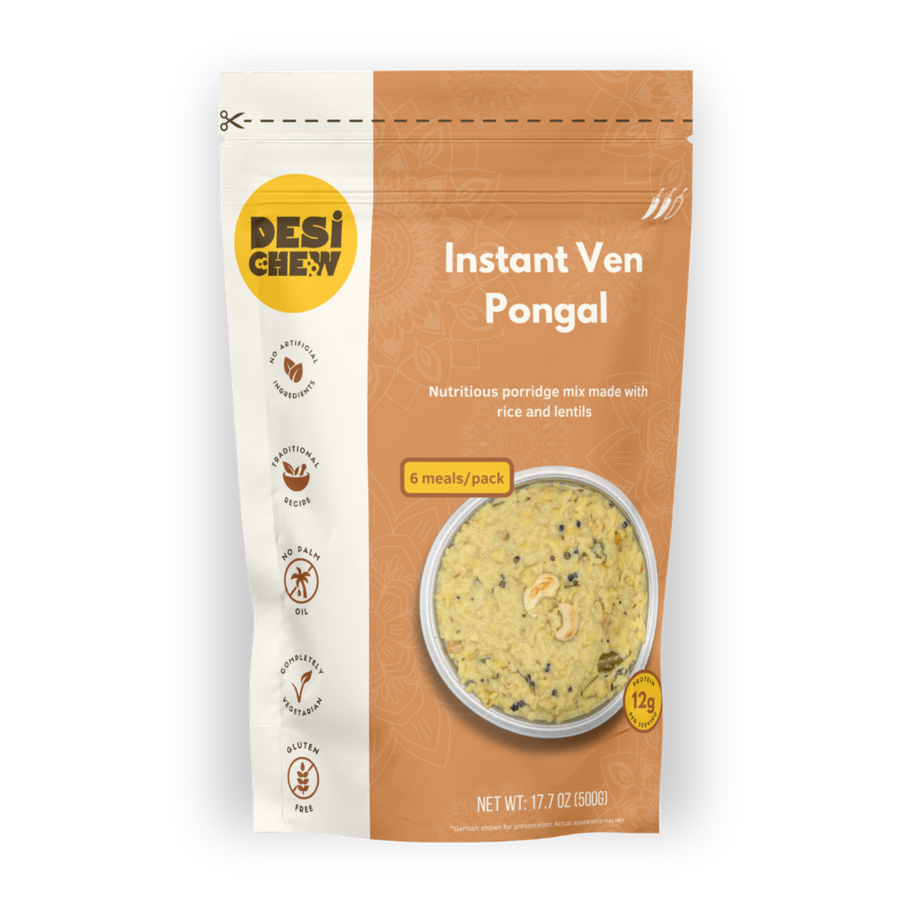 Instant Ven Pongal, Ready to pressure cook, 6 meals/pack