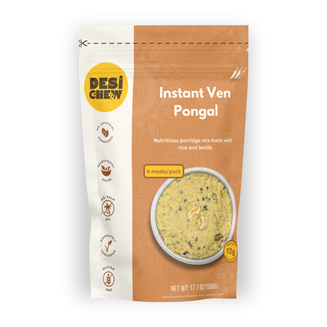 Instant Ven Pongal, Ready to pressure cook, 6 meals/pack