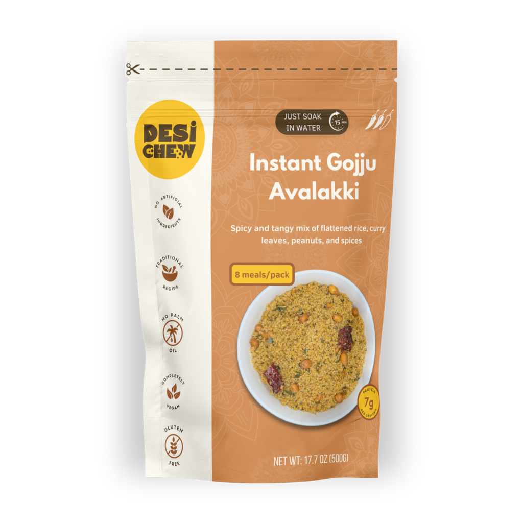 Instant Gojju Avalakki Mix, Just add water, Perfect for Camping, 8 meals/pack