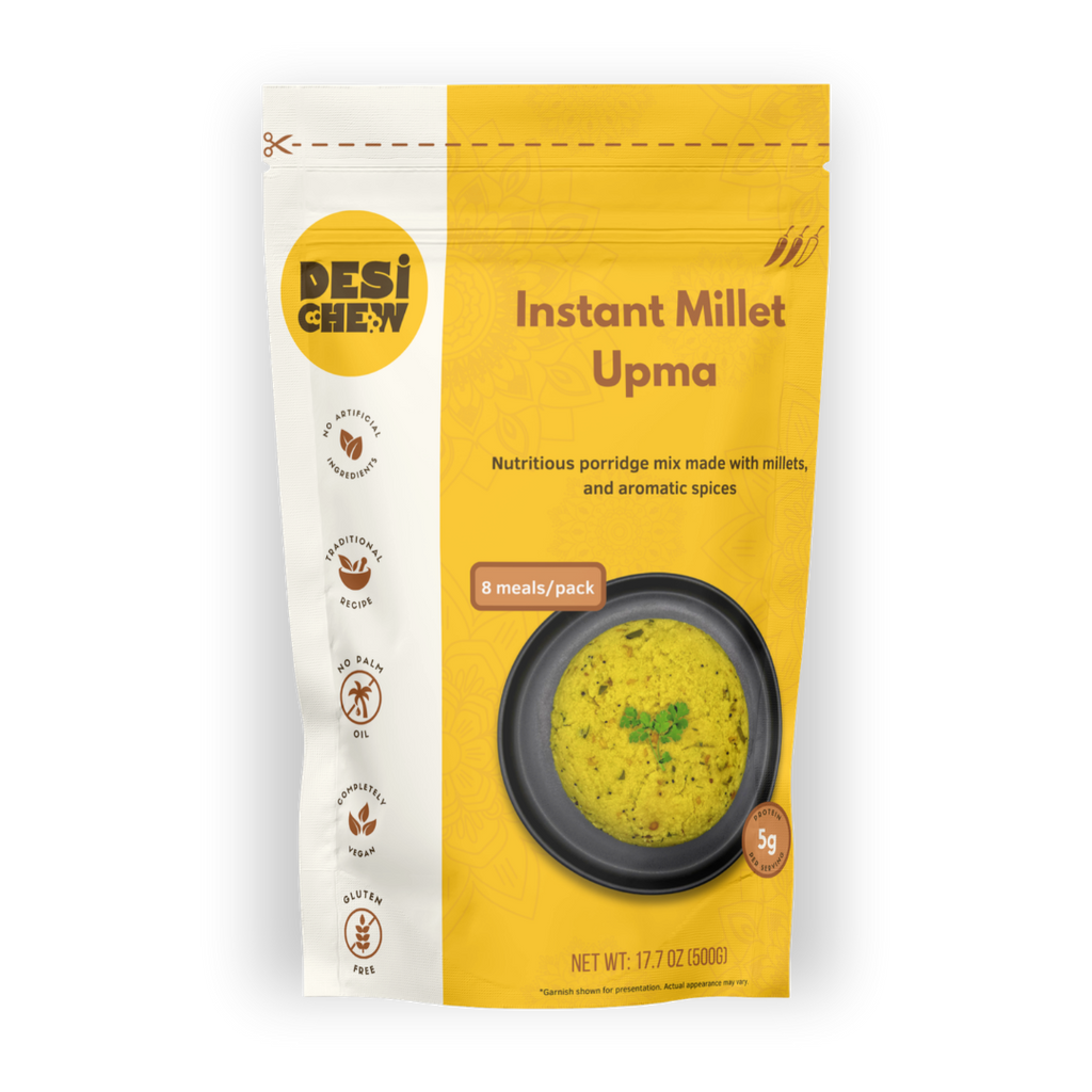 Instant Millet Upma Mix, Just add to boiling water, 8 meals/pack
