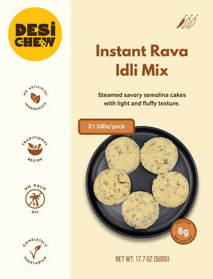 Instant Rava Idli Mix, Soak and steam