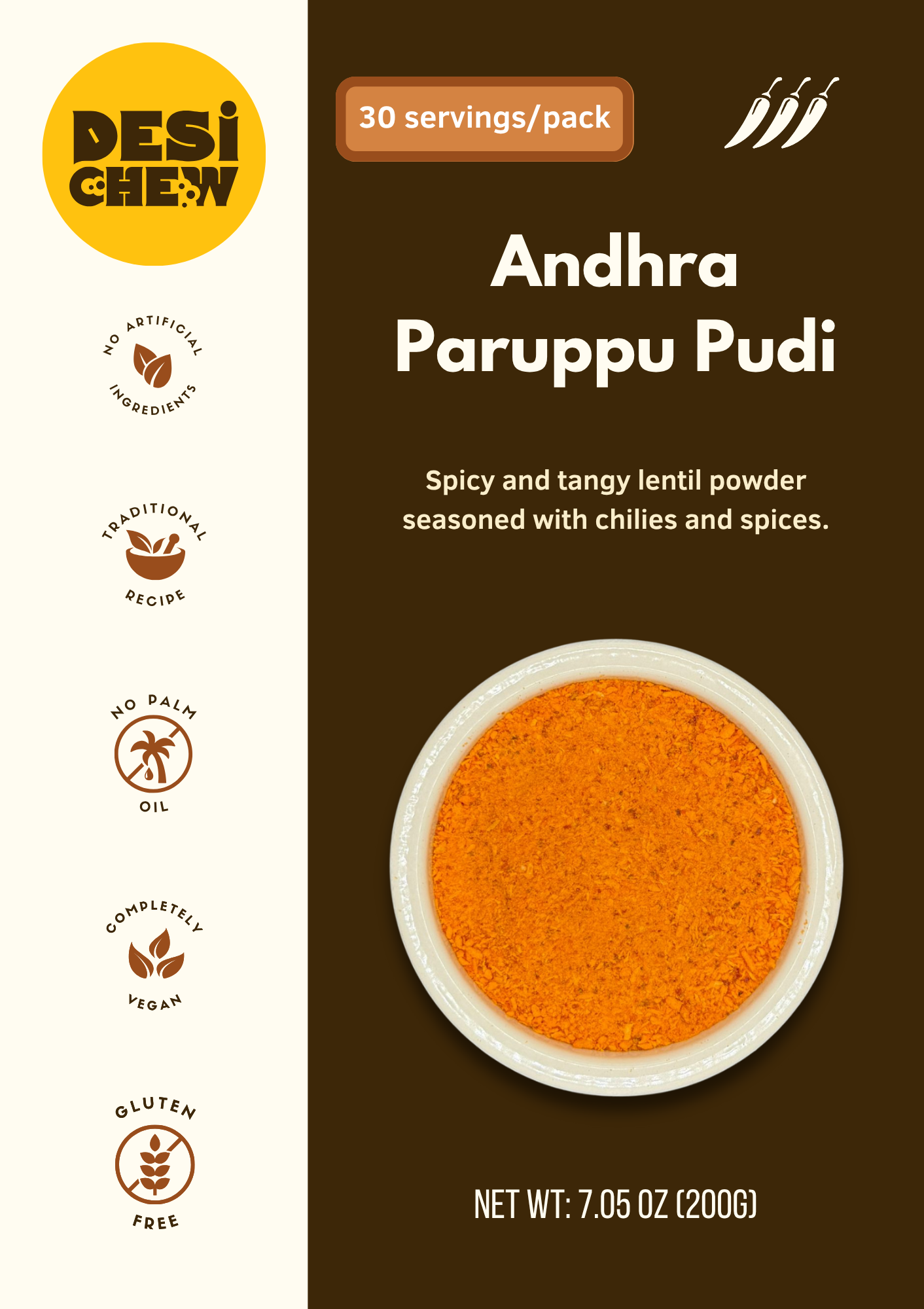 Andhra Paruppu Pudi, Perfect with steaming rice