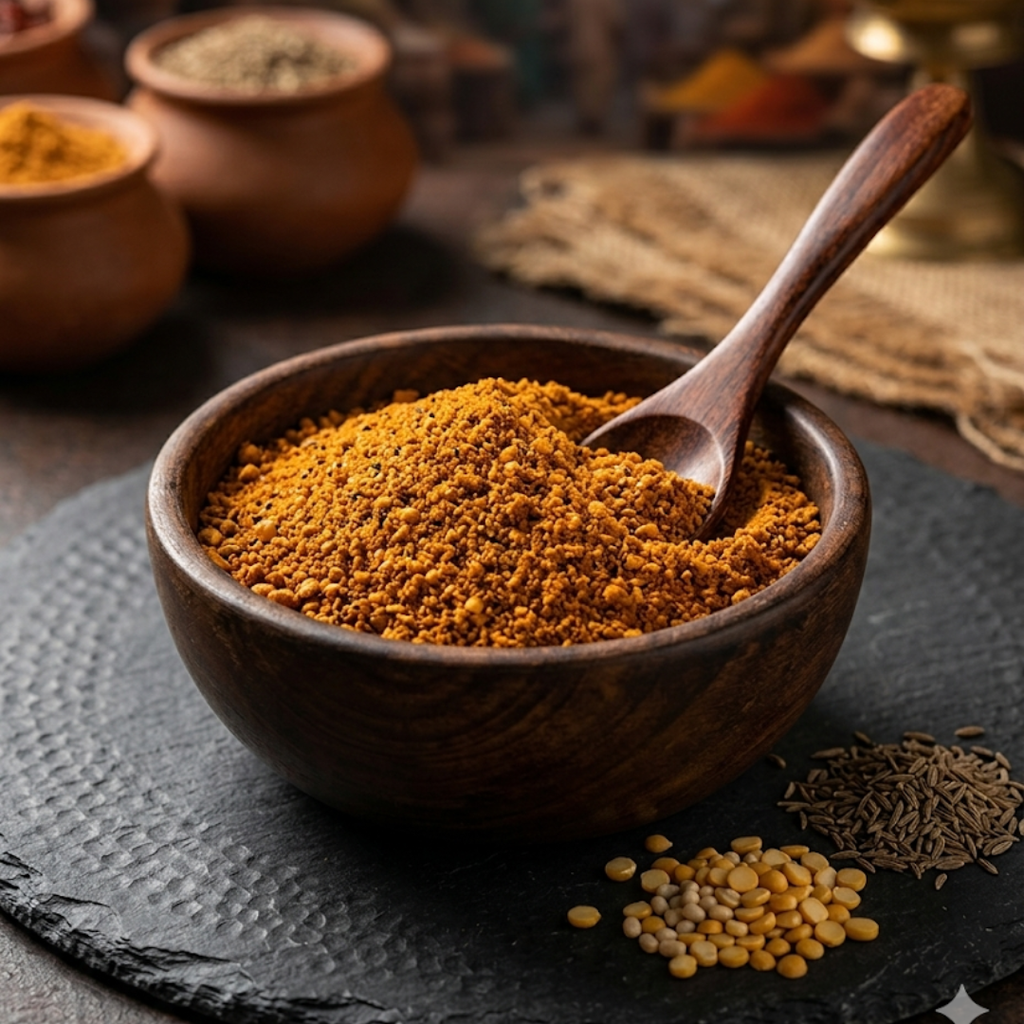 Dal Powder Dal Chutney Pudi | Spiced Lentil Powder | Desi Chew