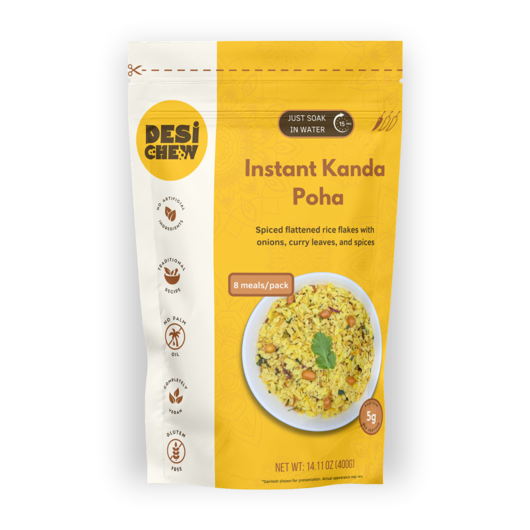 Instant Kanda Poha Mix, Just add water, 8 meals/pack