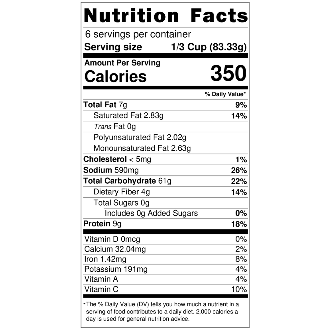 Instant Rava Upma Mix, Just add to boiling water, 6 meals/pack